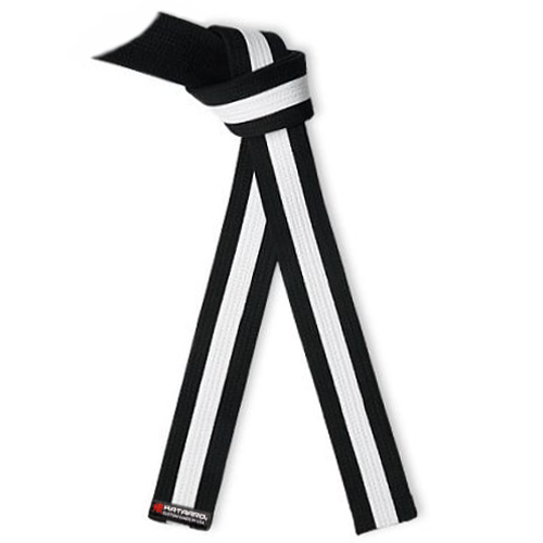 Martial Arts Deluxe Junior Black Belt with White Stripe