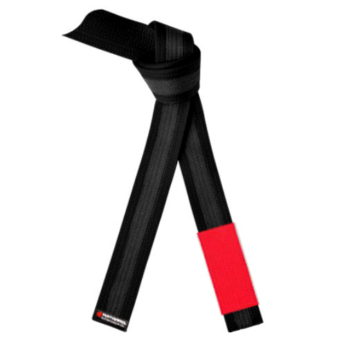 Martial Arts Student Jujitsu BJJ Black Rank Belt with Black Stripe