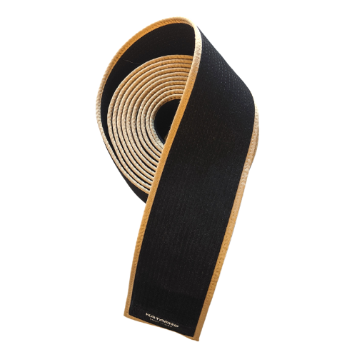 Black Deluxe Belt with Gold Satin Border (Clearance Item)