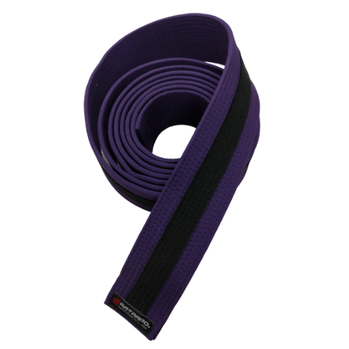 Purple Deluxe Rank Belt with Black Stripe (Clearance Item)
