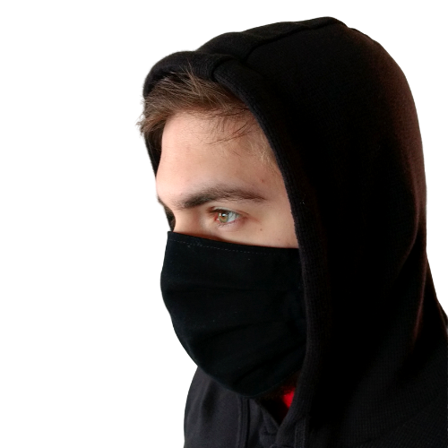 Black Ninja Face Mask Model