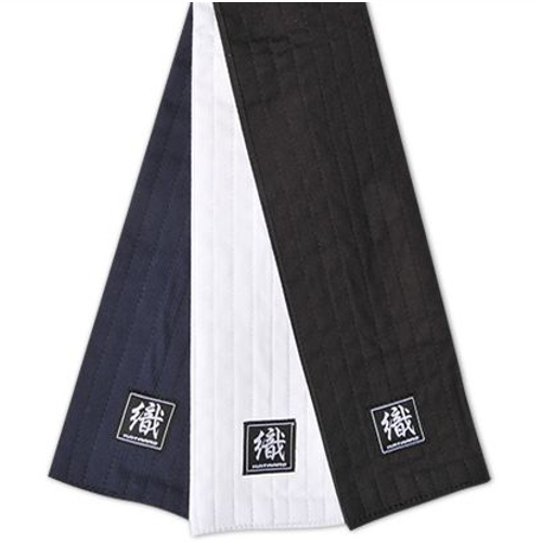 Traditional Japanese Iaido Kaku Obi Belt for Iaido - Midnight, White, Black