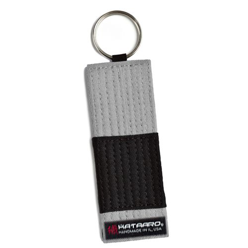 BJJ Jujitsu Rank Belt Key Chain - Gray