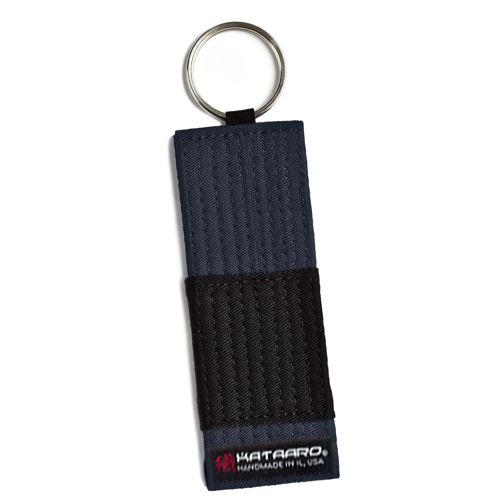 BJJ Jujitsu Rank Belt Key Chain - Midnight Blue