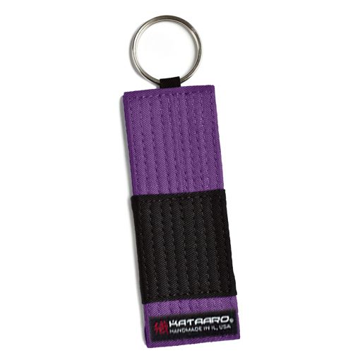 BJJ Jujitsu Rank Belt Key Chain - Purple