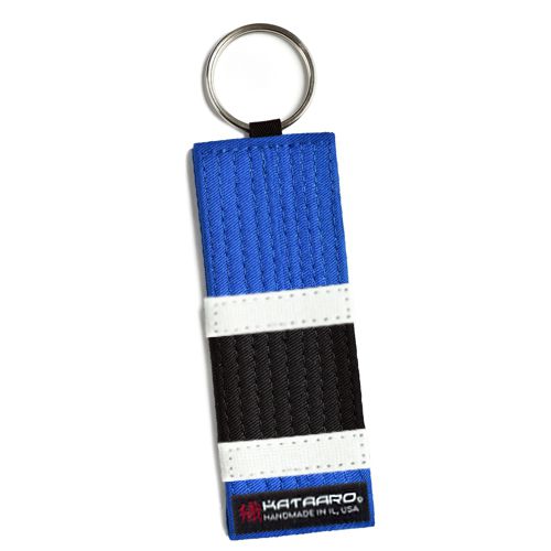 BJJ Jujitsu Rank Belt Key Chain - Blue