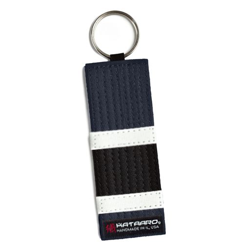 BJJ Jujitsu Rank Belt Key Chain - Midnight Blue