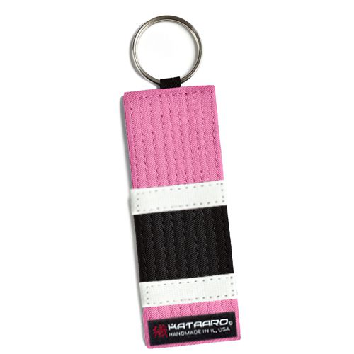 BJJ Jujitsu Rank Belt Key Chain - Pink