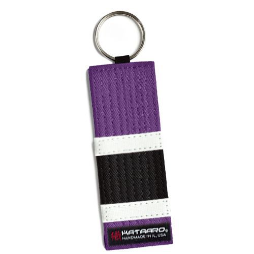BJJ Jujitsu Rank Belt Key Chain - Purple