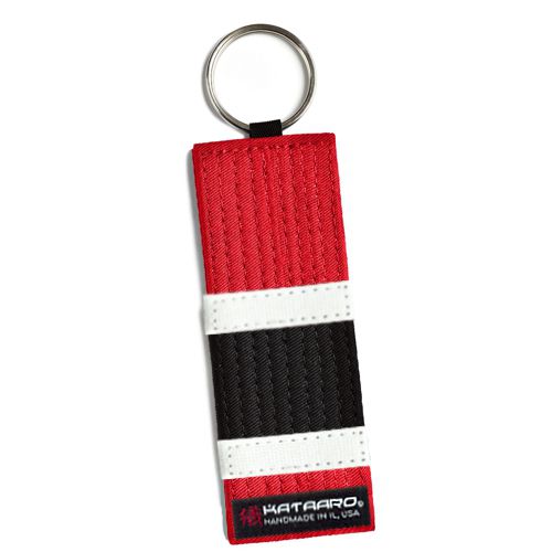 BJJ Jujitsu Rank Belt Key Chain - Red