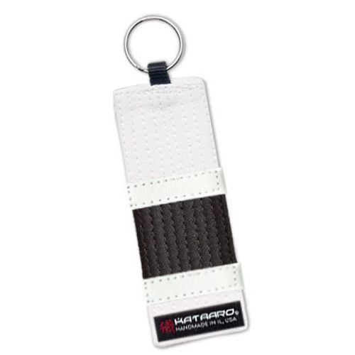 BJJ Jujitsu Rank Belt Key Chain - White