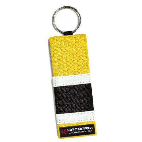 BJJ Jujitsu Rank Belt Key Chain - Yellow