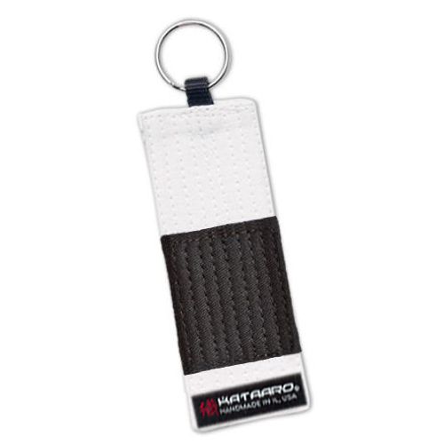 BJJ Jujitsu Rank Belt Key Chain - White