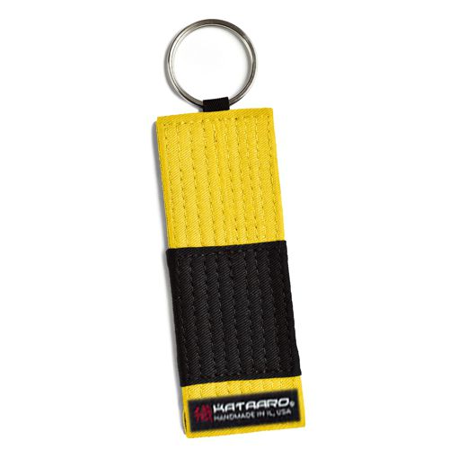 BJJ Jujitsu Rank Belt Key Chain - Yellow
