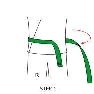 How to tie a karate belt - Step 1