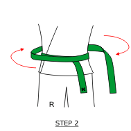 How to tie a karate belt - Step 2