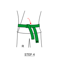 How to tie a karate belt - Step 4