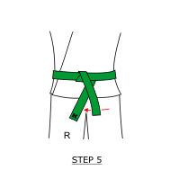 How to tie a karate belt - Step 5