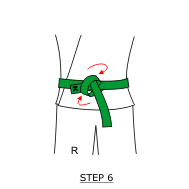 How to tie a karate belt - Step 6