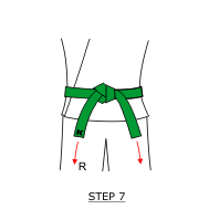 How to tie a karate belt - Step 7