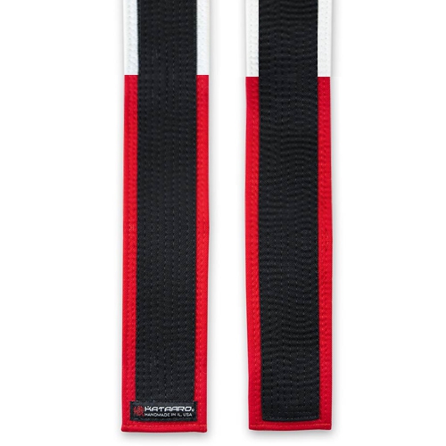 Deluxe Master Black Belt Red and White Panel Border End