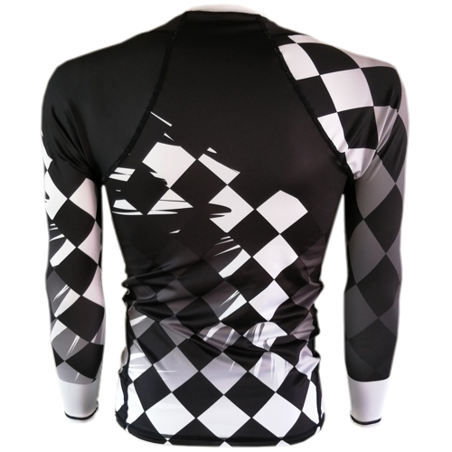 Chess Pawn BJJ Rash Guard back photo