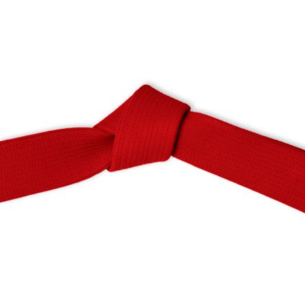Deluxe Dark Red Martial Arts Belt Tied