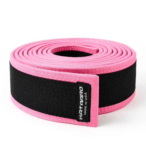 Breast Cancer Martial Arts Master Black Belt with Pink Border Rolled