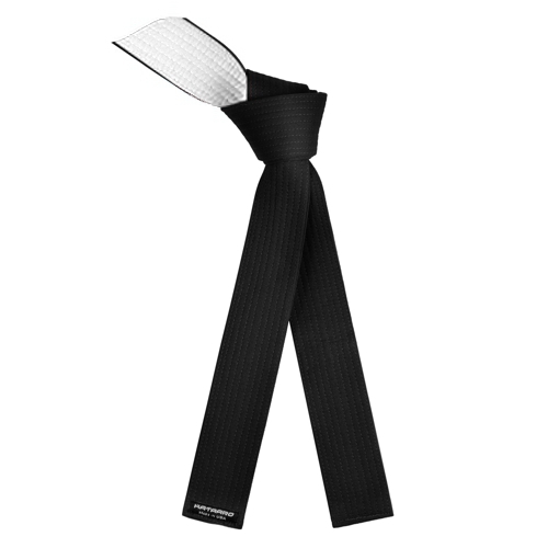 Martial Arts Master Belt Black White