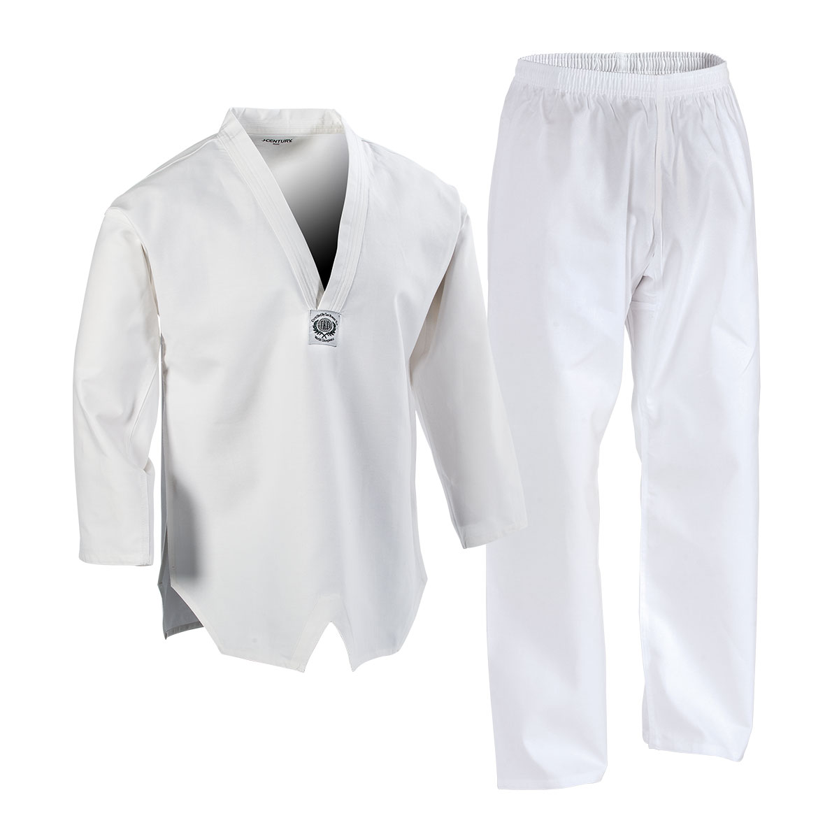Taekwondo White V-Neck Dobok Uniform
