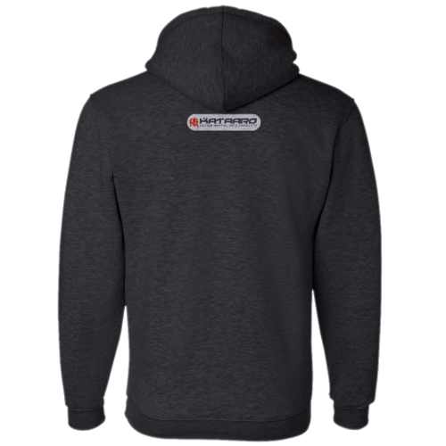 Kataaro Logo on Back of Shadow Seal Kataaro Charcoal Heather Hoodie