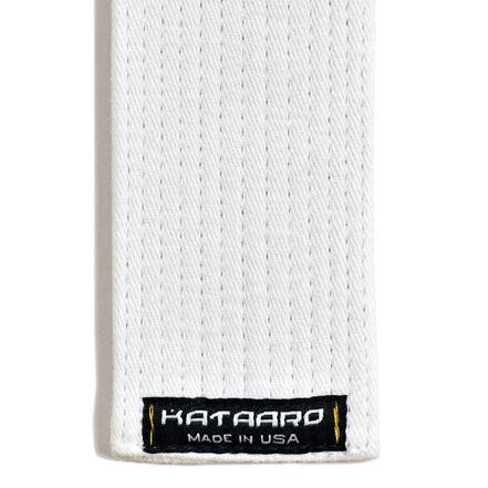 Transition White to Yellow Rank Belt Detail