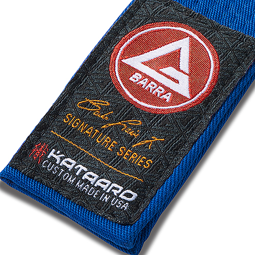 Gracie Barra x Kataaro Jiujitsu Blue Belt Collaboration Label Close Up