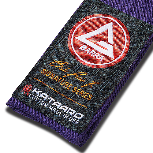 Gracie Barra x Kataaro Jiujitsu Purple Belt Collaboration Label Close Up