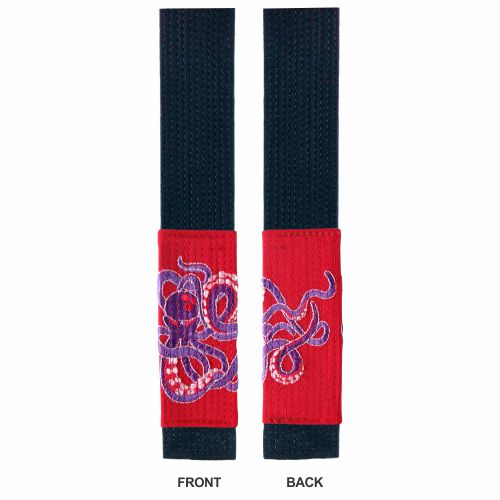 Embroidered Inner Beast Black BJJ Belt with Octopus