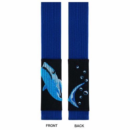 Embroidered Inner Beast Blue BJJ Belt with Shark