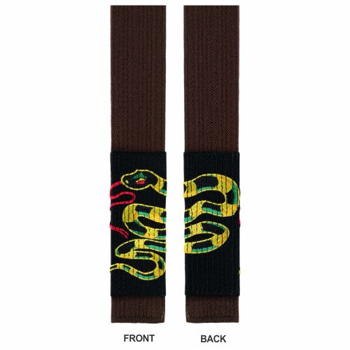 Embroidered Inner Beast Brown BJJ Belt with Snake