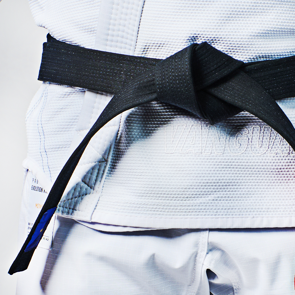 Kurabo Selvedge Denim Transition Jiujitsu Belt Tied White Uniform