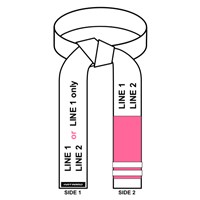 Embroidered Deluxe Breast Cancer Awareness Jujitsu Rank Belt Pink Sleeve