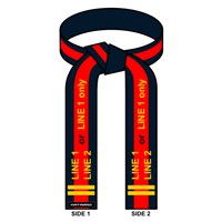 Embroidered Deluxe Midnight Blue Belt Red Stripe