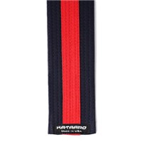 Deluxe Martial Arts Black Belt Red Stripe - Kataaro