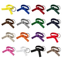 Martial Arts Tied Rank Belt Key Chain