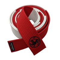 Deluxe Red and White Panel Belt with Embroidery (Clearance Item)