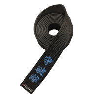 Deluxe Black Satin Belt with Embroidery (Clearance Item)
