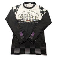 [Prototype] Chess Pieces Artwork Rash Guard - Adult X-Large (Clearance Item)