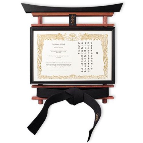 Martial Arts Belt Display with Certificate - Kataaro
