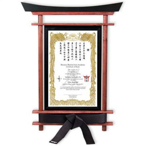 Martial Arts Belt Display with Certificate - Kataaro