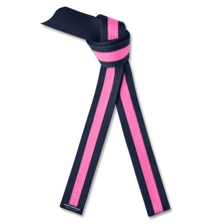 Deluxe Breast Cancer Awareness Midnight Blue Belt Pink Stripe