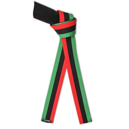 Deluxe Pan African Flag Martial Arts Belt