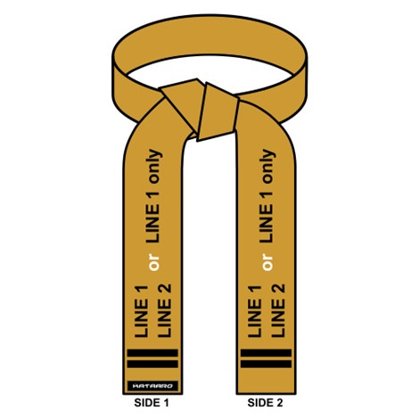 Embroidered Deluxe Gold Belt